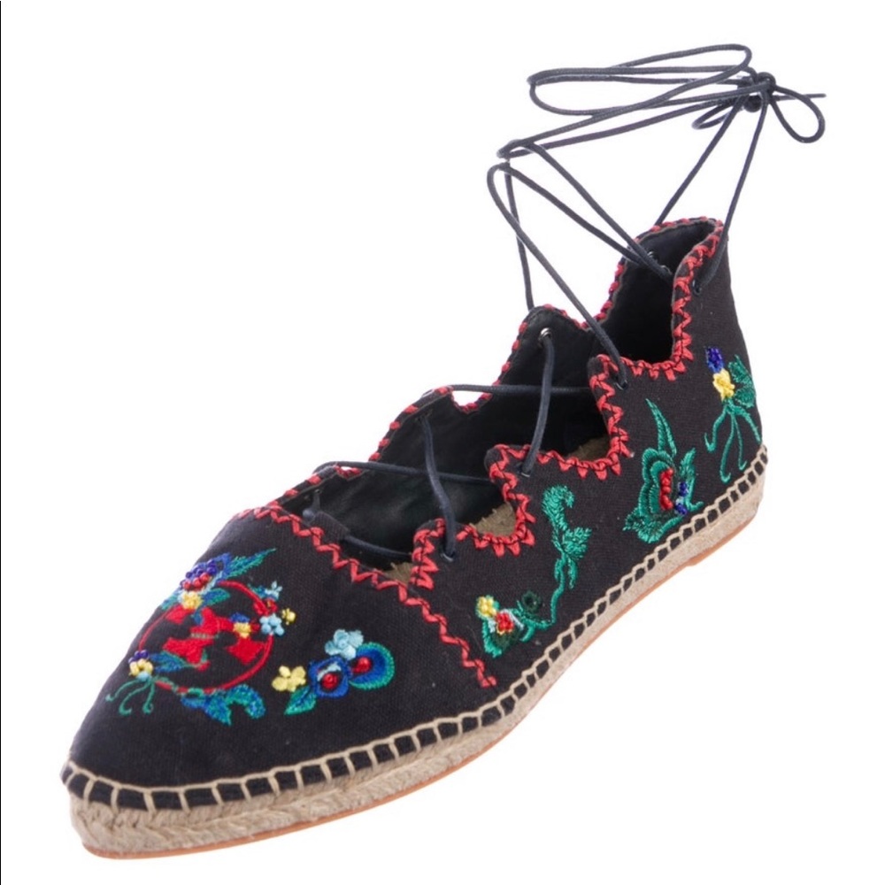 NWOT Tory Burch Canvas Embroidered Espadrilles
